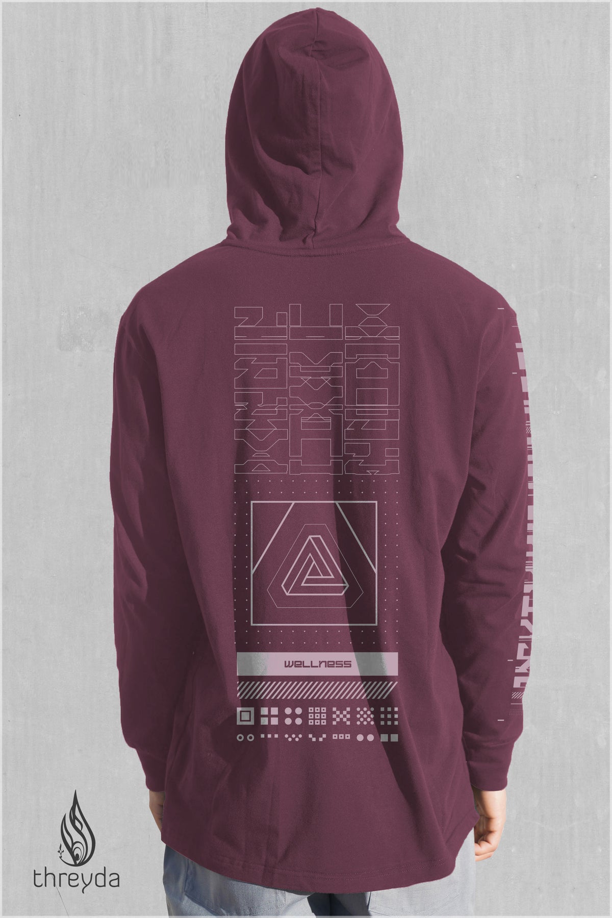 Data Screenprint Lightweight Pullover by Kimi Takemura