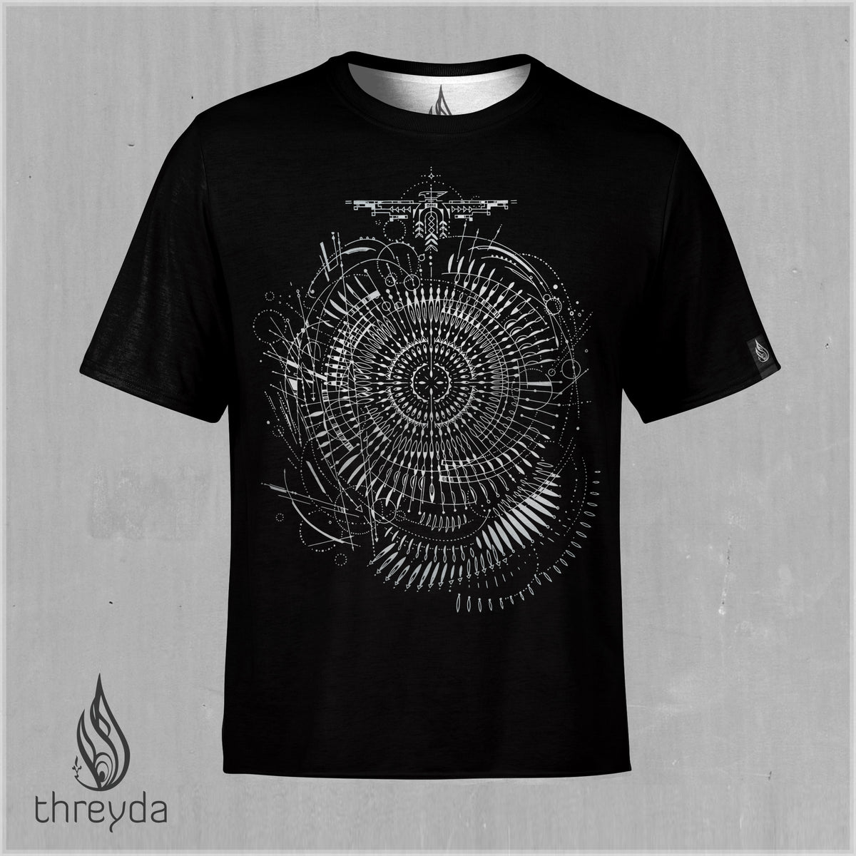 First Flight Silver Screenprint Tee by Kris Davidson