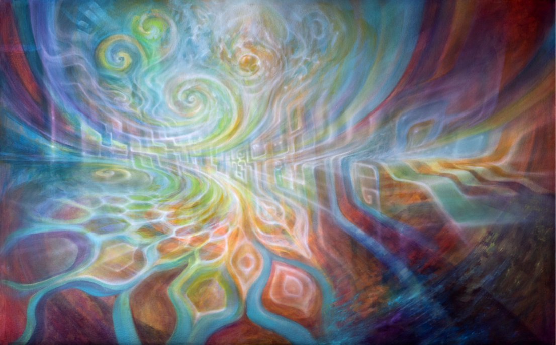 Swirling Horizon Original Painting by Fabian Jimenez