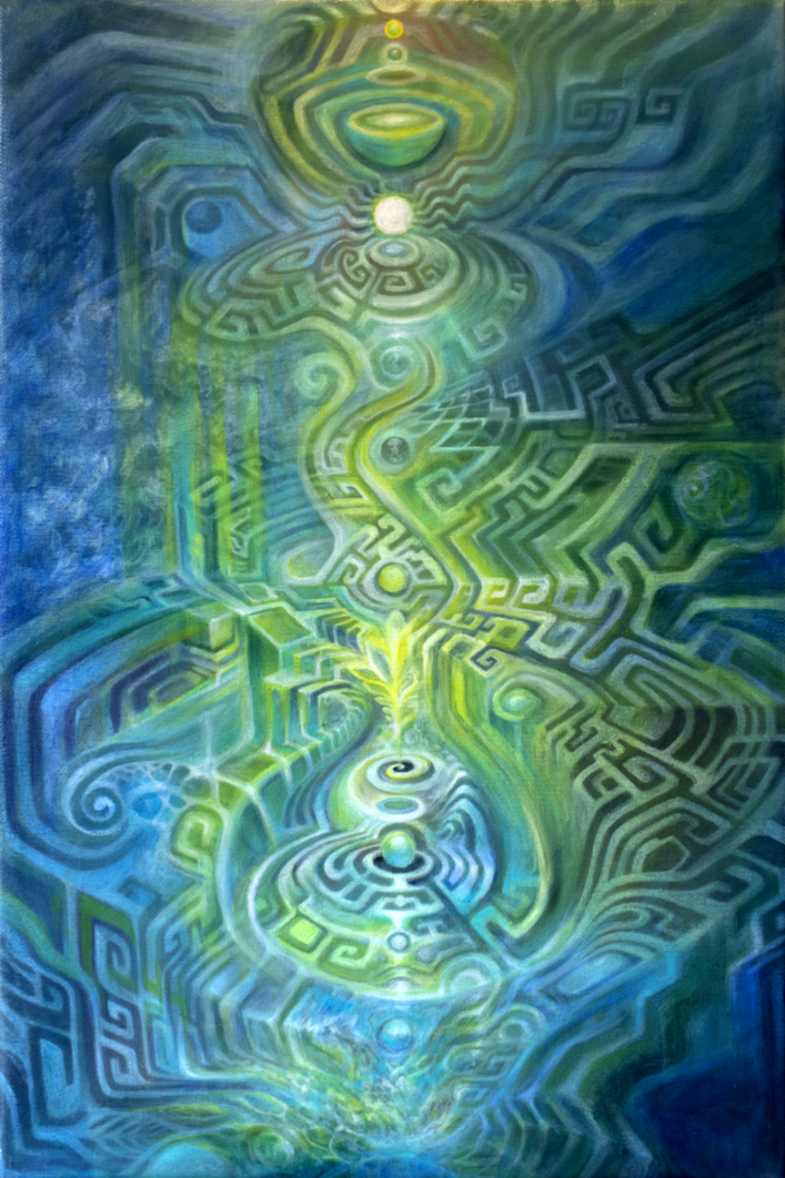 Lunar Waves Original Painting by Fabian Jimenez