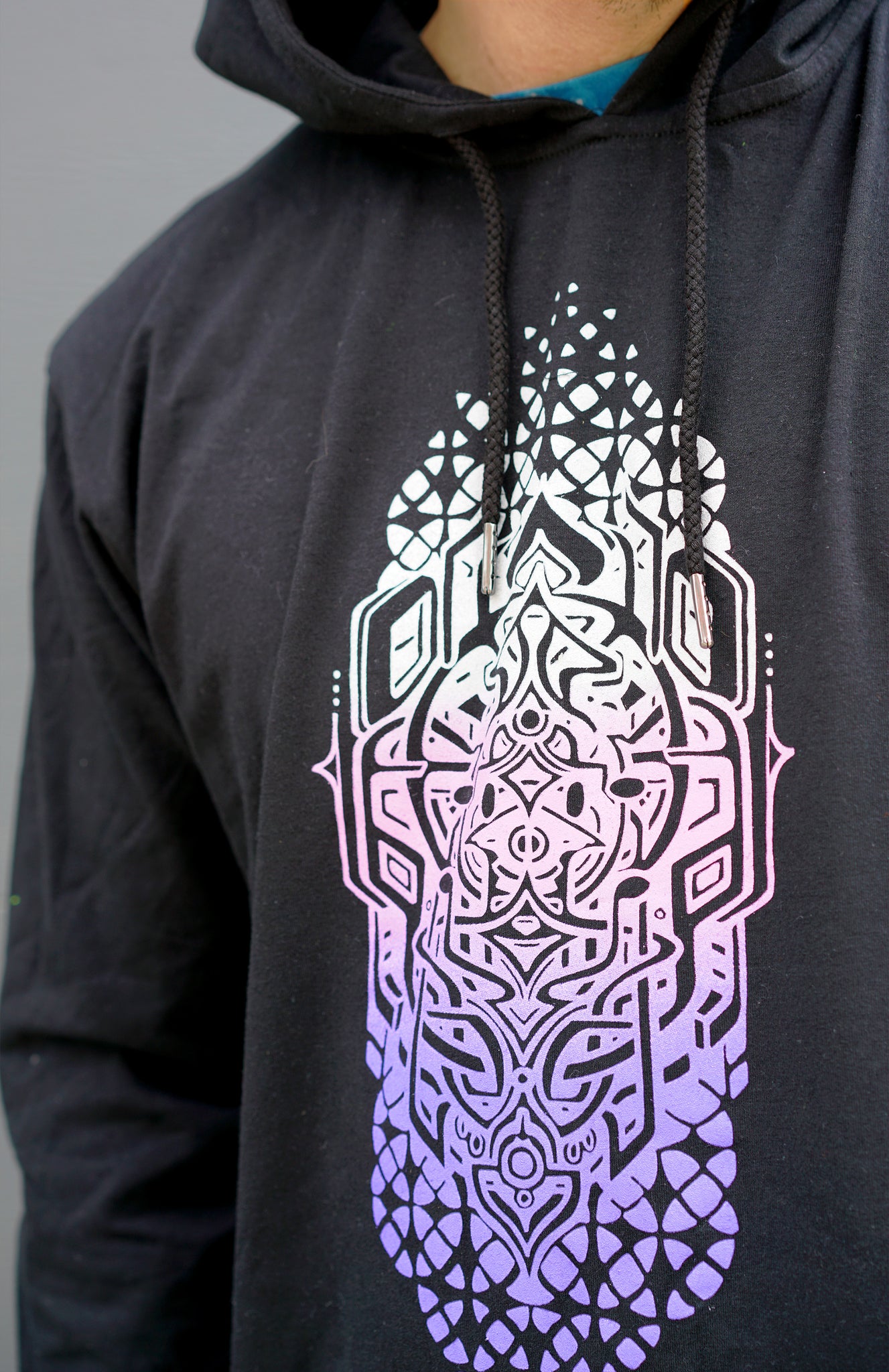 Key Fade Lightweight Screenprint Pullover by Stephen Kruse
