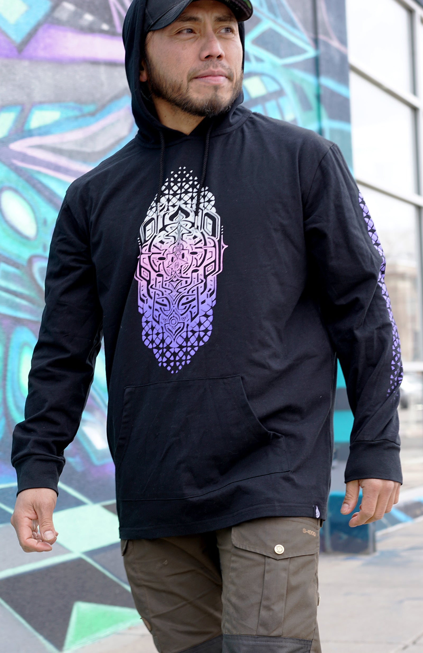 Key Fade Lightweight Screenprint Pullover by Stephen Kruse