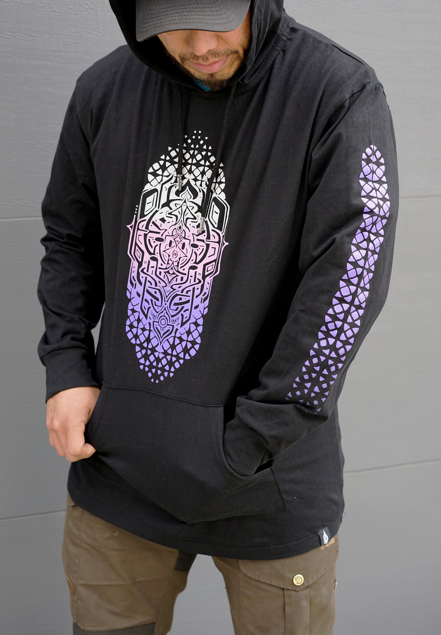 Key Fade Lightweight Screenprint Pullover by Stephen Kruse