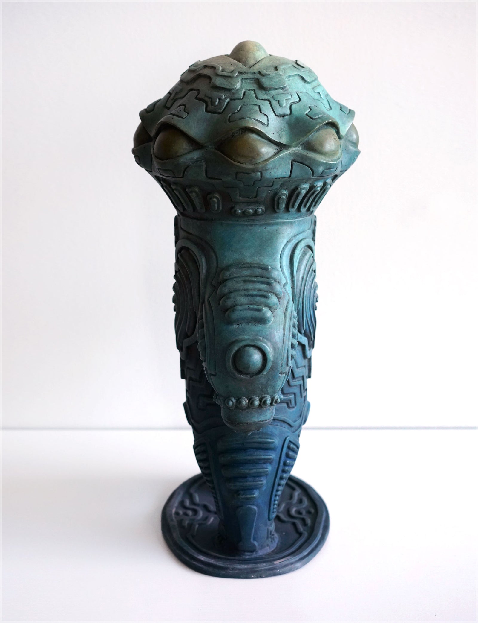 Alien Dogu Bronze Sculpture by Ben Ridgway