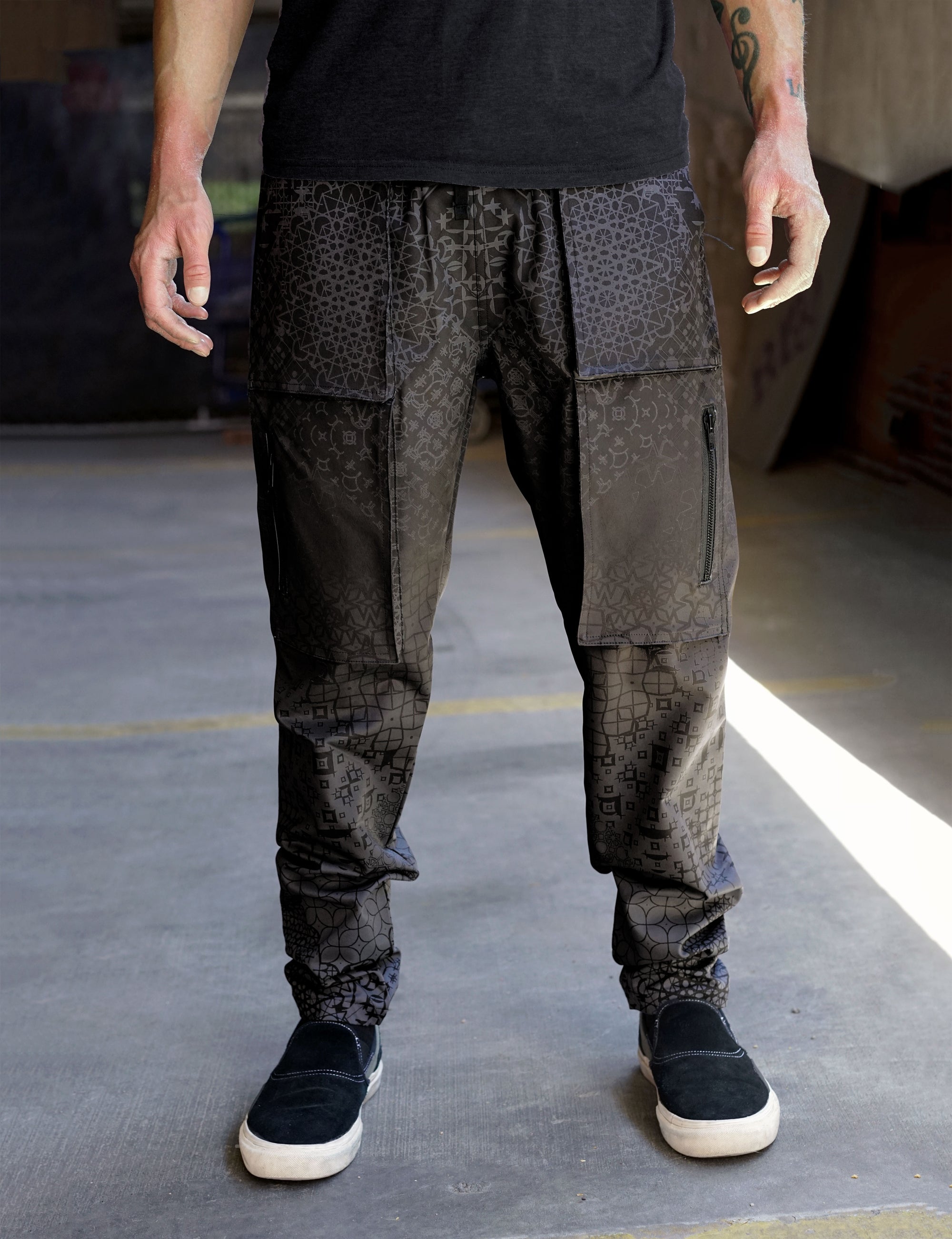 Neo Geometry Flex Cargo Joggers by Threyda