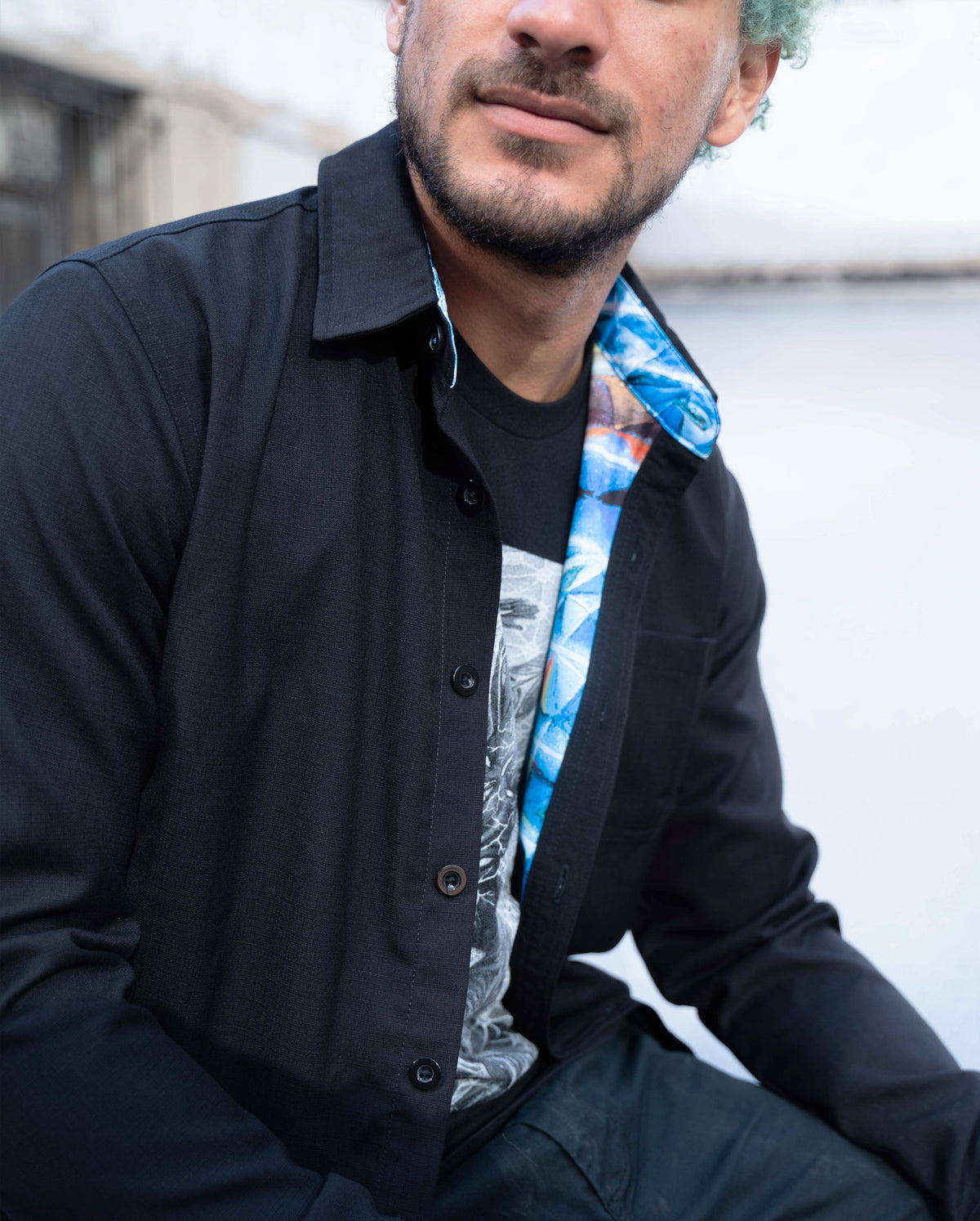 Diamond Being Being Button Down by Alex Grey