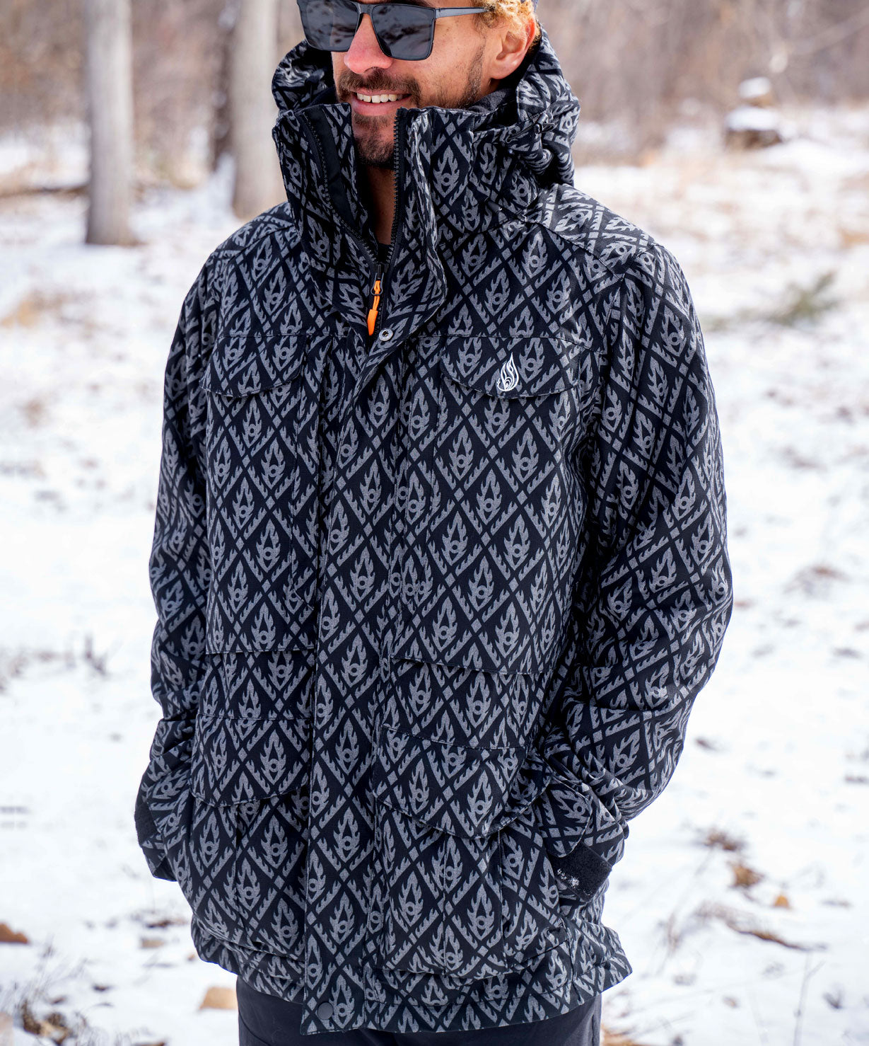 Great Turn Crown Onyx Sherpa Jacket by Alex Grey