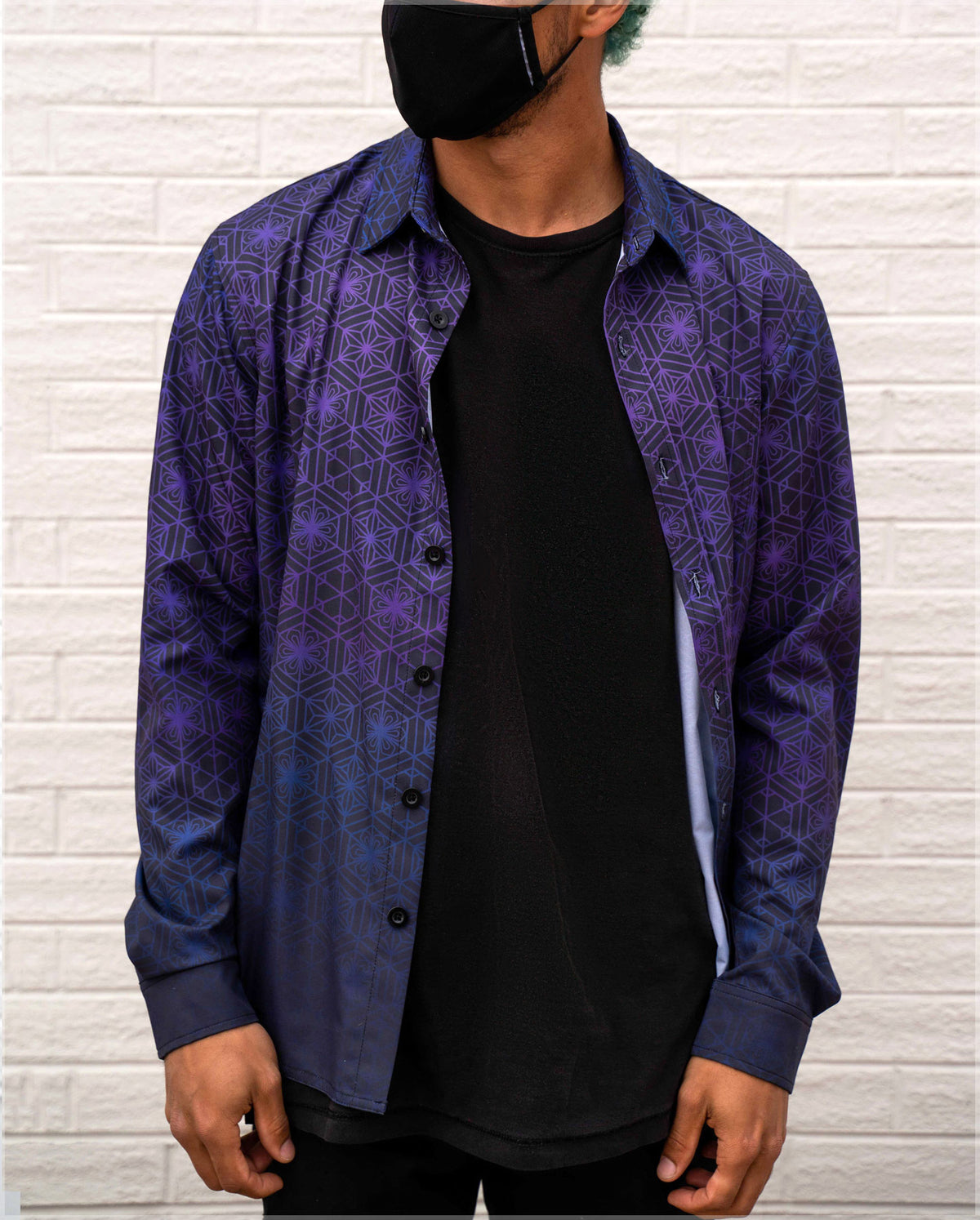 Alignment Button Down Shirt by Threyda