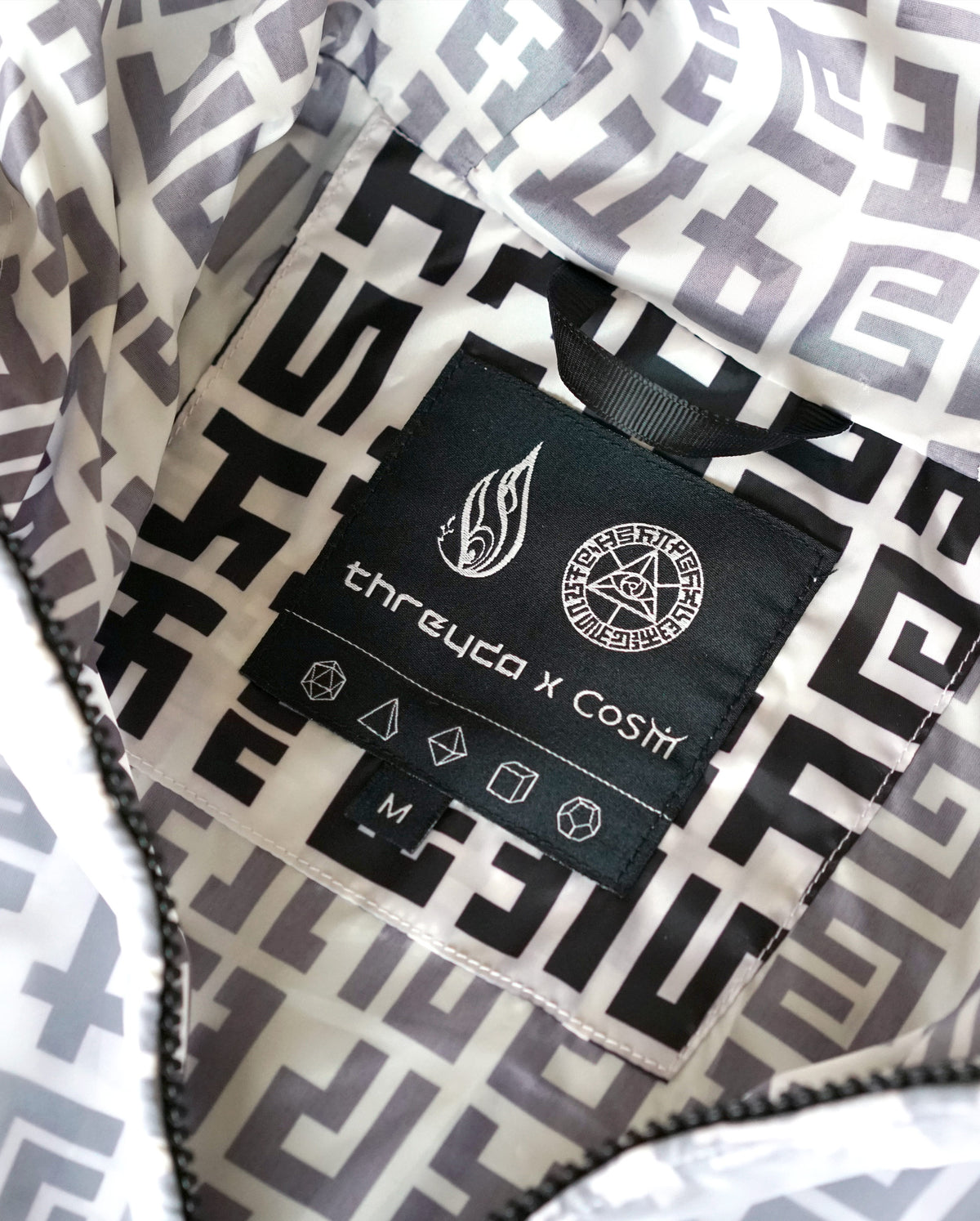 Secret Writing Translucent Windbreaker Hoodie by Allyson Grey