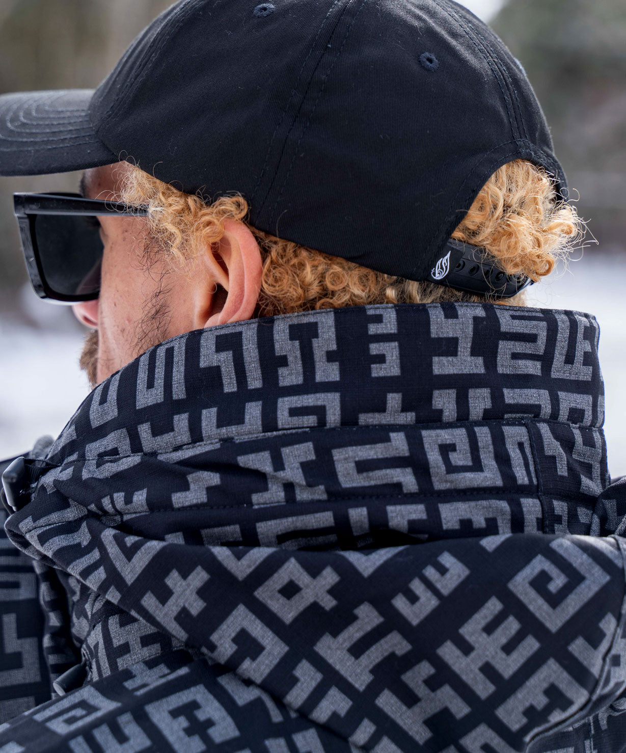 Secret Writing Onyx Sherpa Jacket by Allyson Grey
