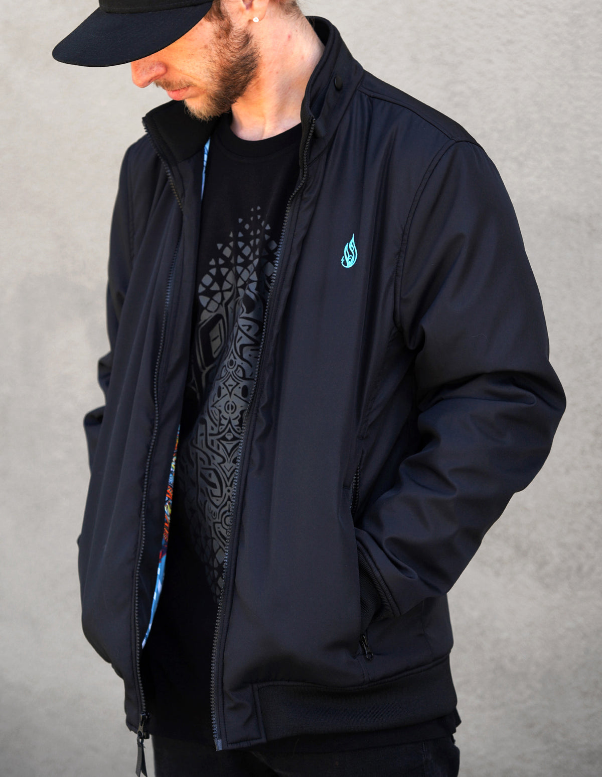 Swallowtail Tiger Funnel Neck Bomber by Android Jones