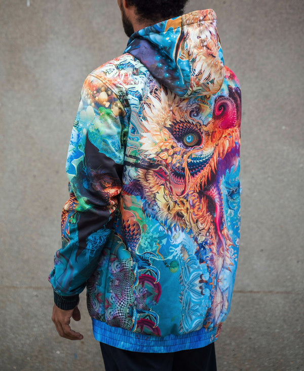 Hummingdragon Argon Pullover Ski Jacket by Android Jones - Threyda