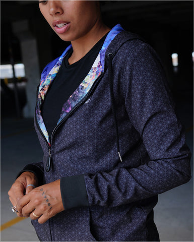 Nebula Lightweight Reversible Satin Women's Jacket by Andy Gilmore - Ships 09/2019