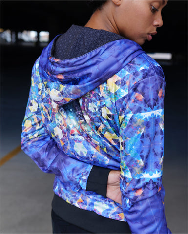 Nebula Lightweight Reversible Satin Women's Jacket by Andy Gilmore - Ships 09/2019