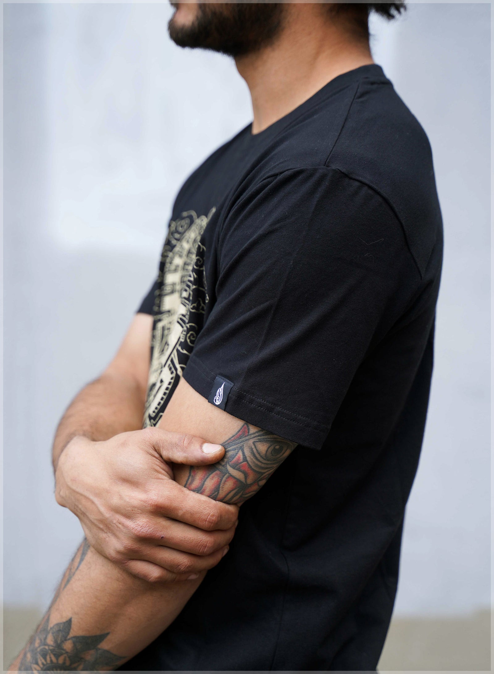 Answers Lie Within Gold Screenprint Tee by Ben Ridgway