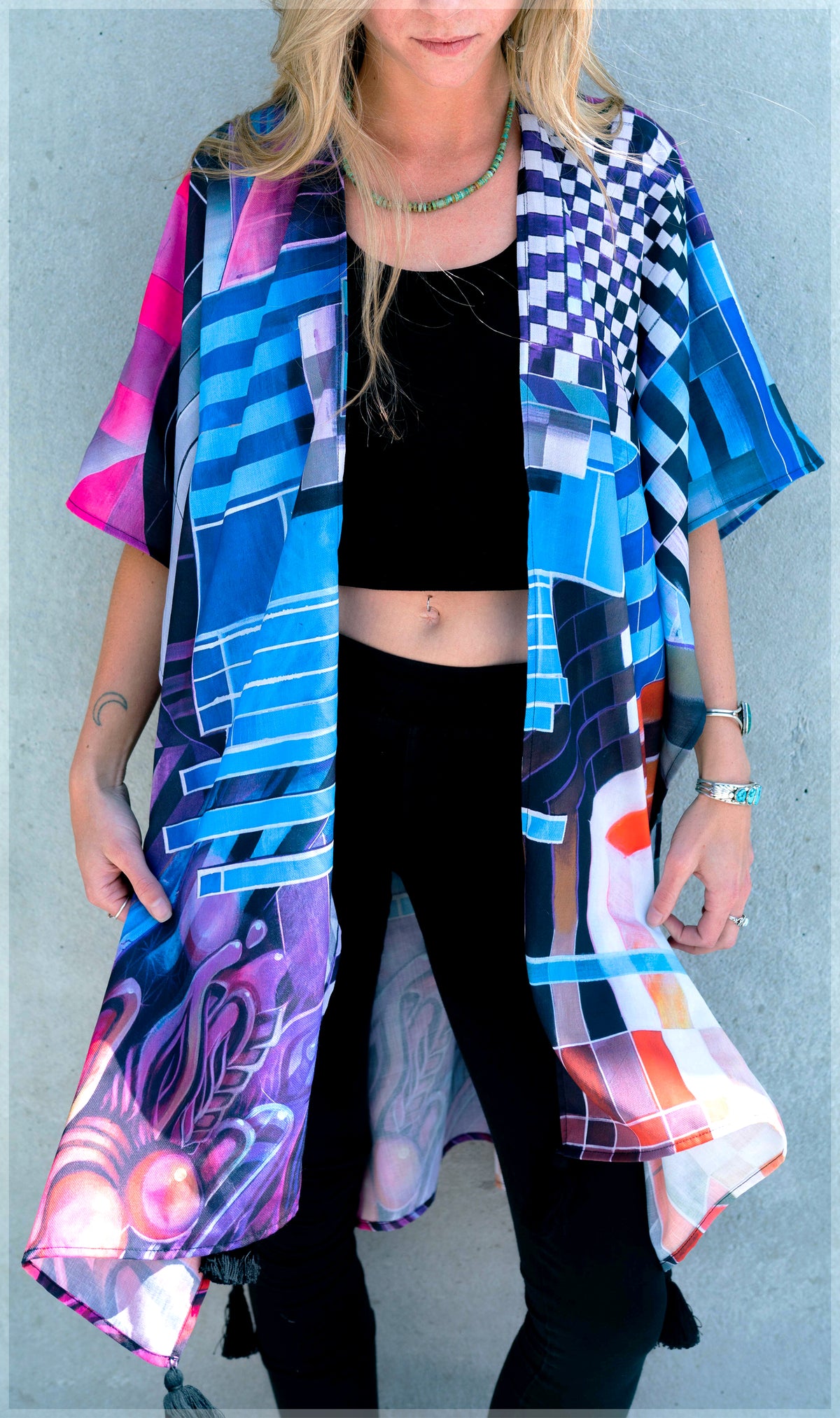 Bandwidth Short Kimono by Apex