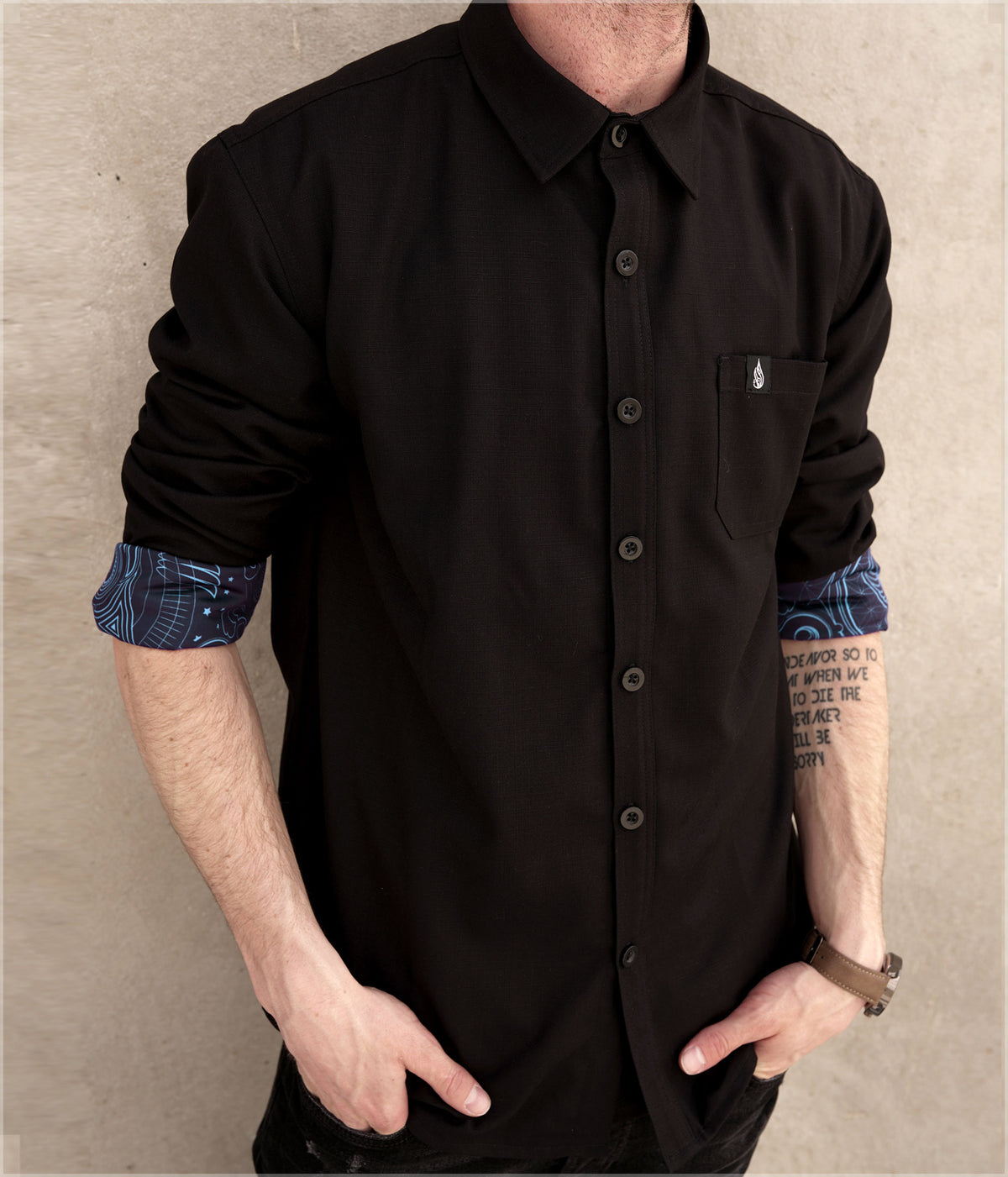 Arc Blue Button Down Shirt by Mugwort