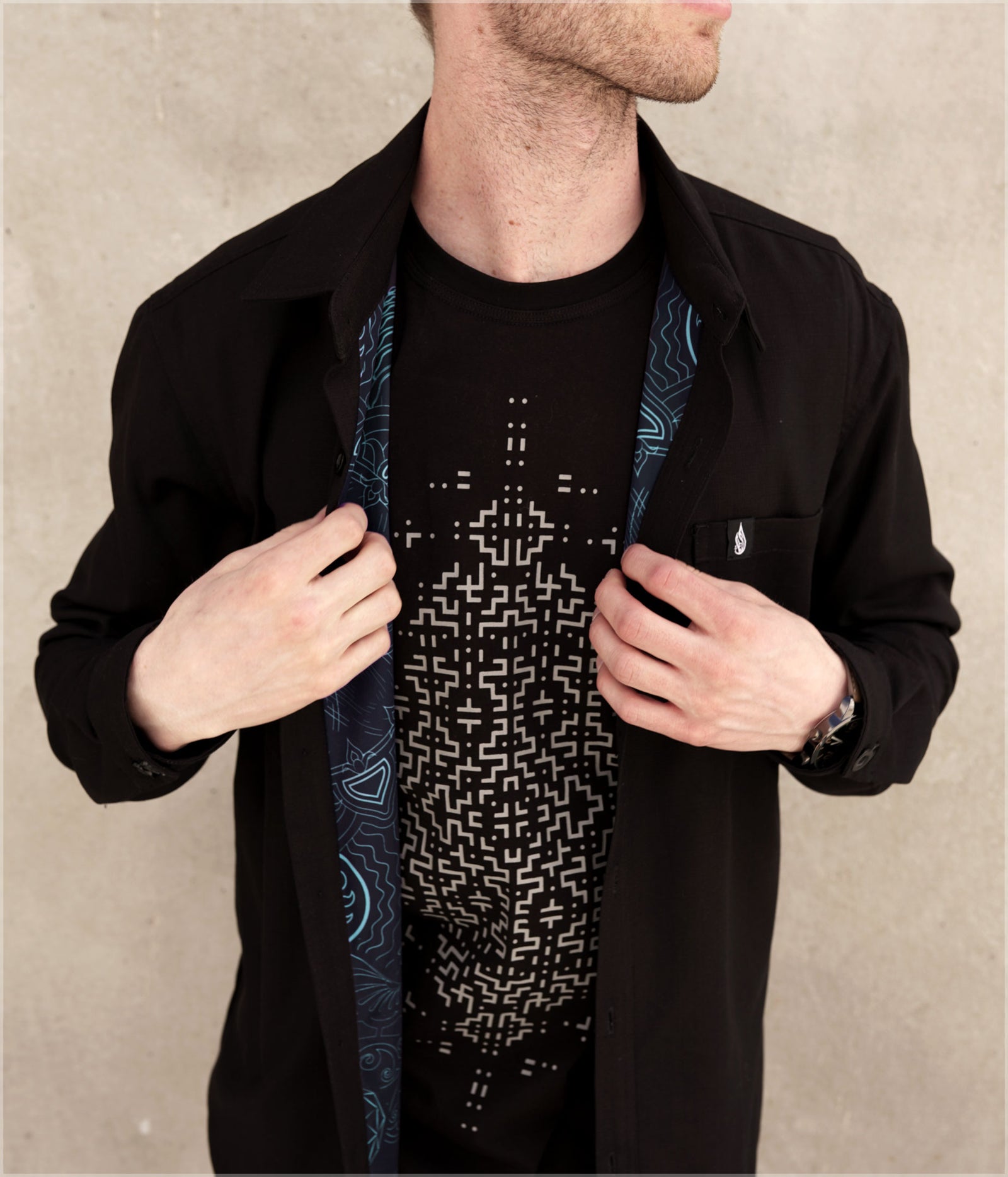 Arc Blue Button Down Shirt by Mugwort