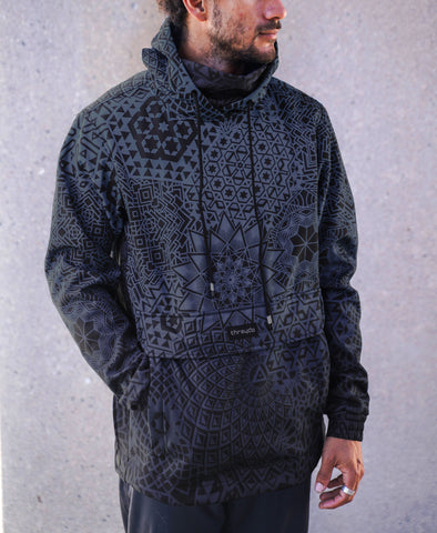 Black Mandala Argon Pullover Ski Jacket by Threyda