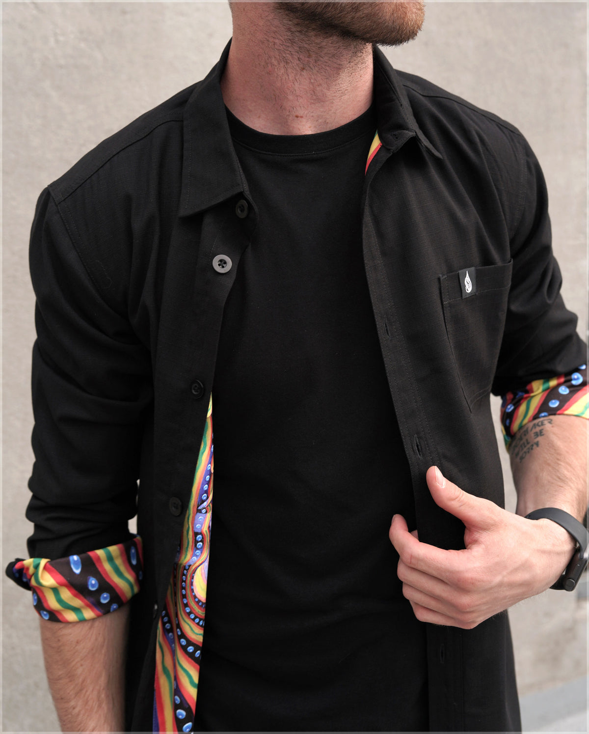 Bardo Being Button Down by Alex Grey