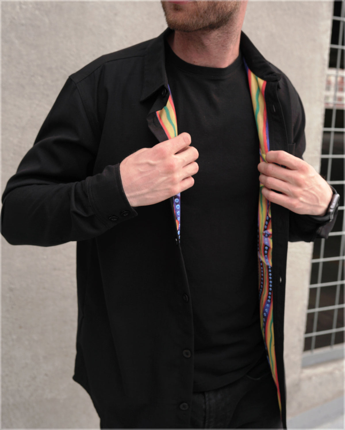 Bardo Being Button Down by Alex Grey