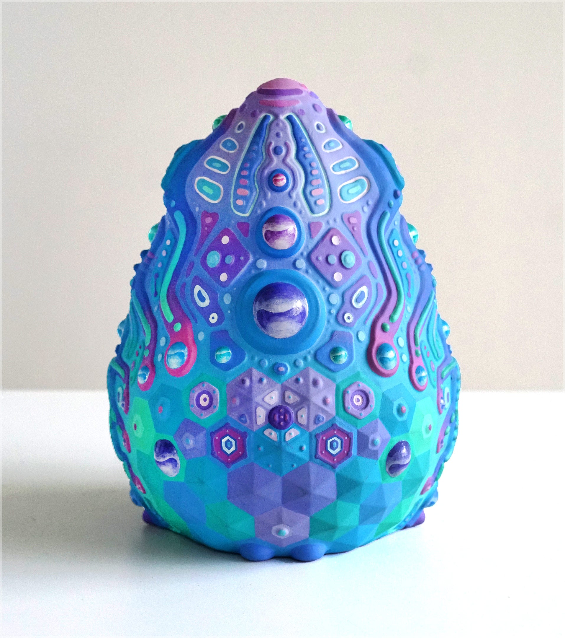 Egg Artifact Painted Sculpture by Ben Ridgway x Dylan Brooks