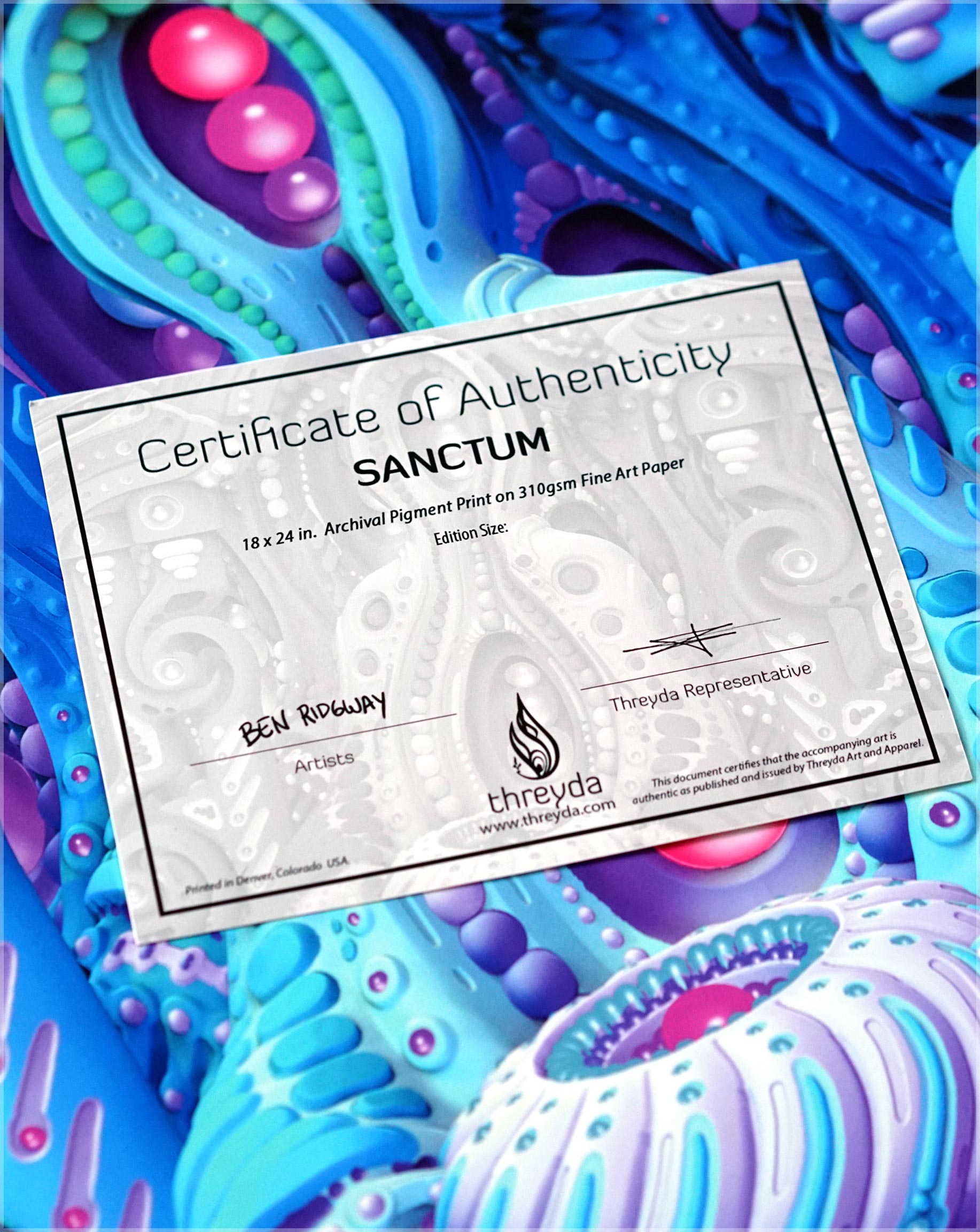 Sanctum Signed Print by Ben Ridgway - 24 Hour Release