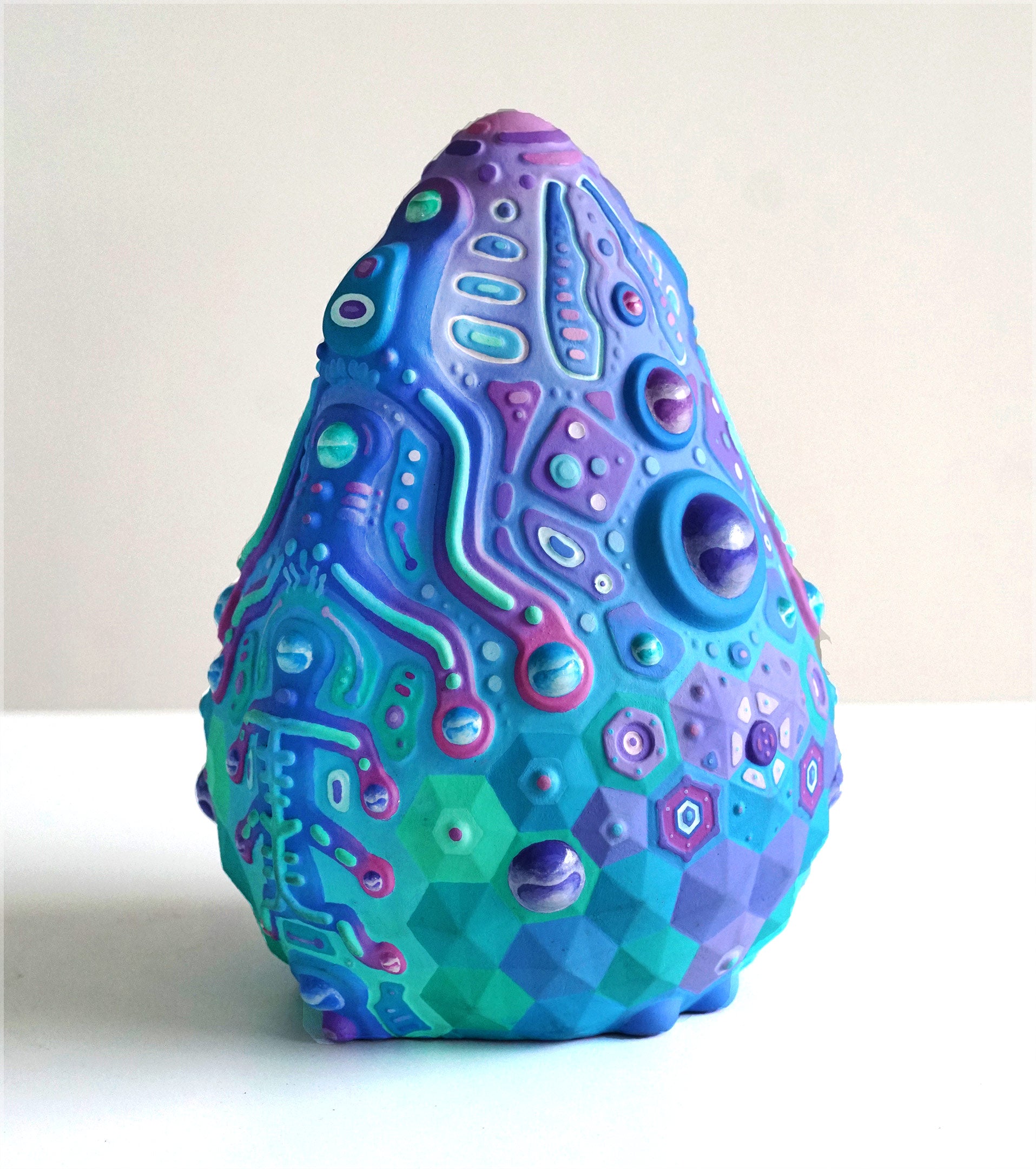Egg Artifact Painted Sculpture by Ben Ridgway x Dylan Brooks