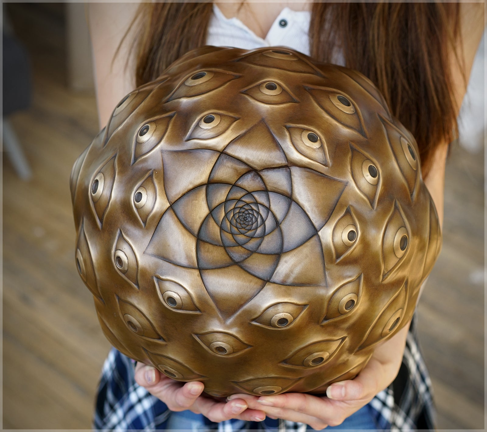 Guardian Eye XL Classic Bronze Sculpture by Ben Ridgway - 48 HOUR AUCTION