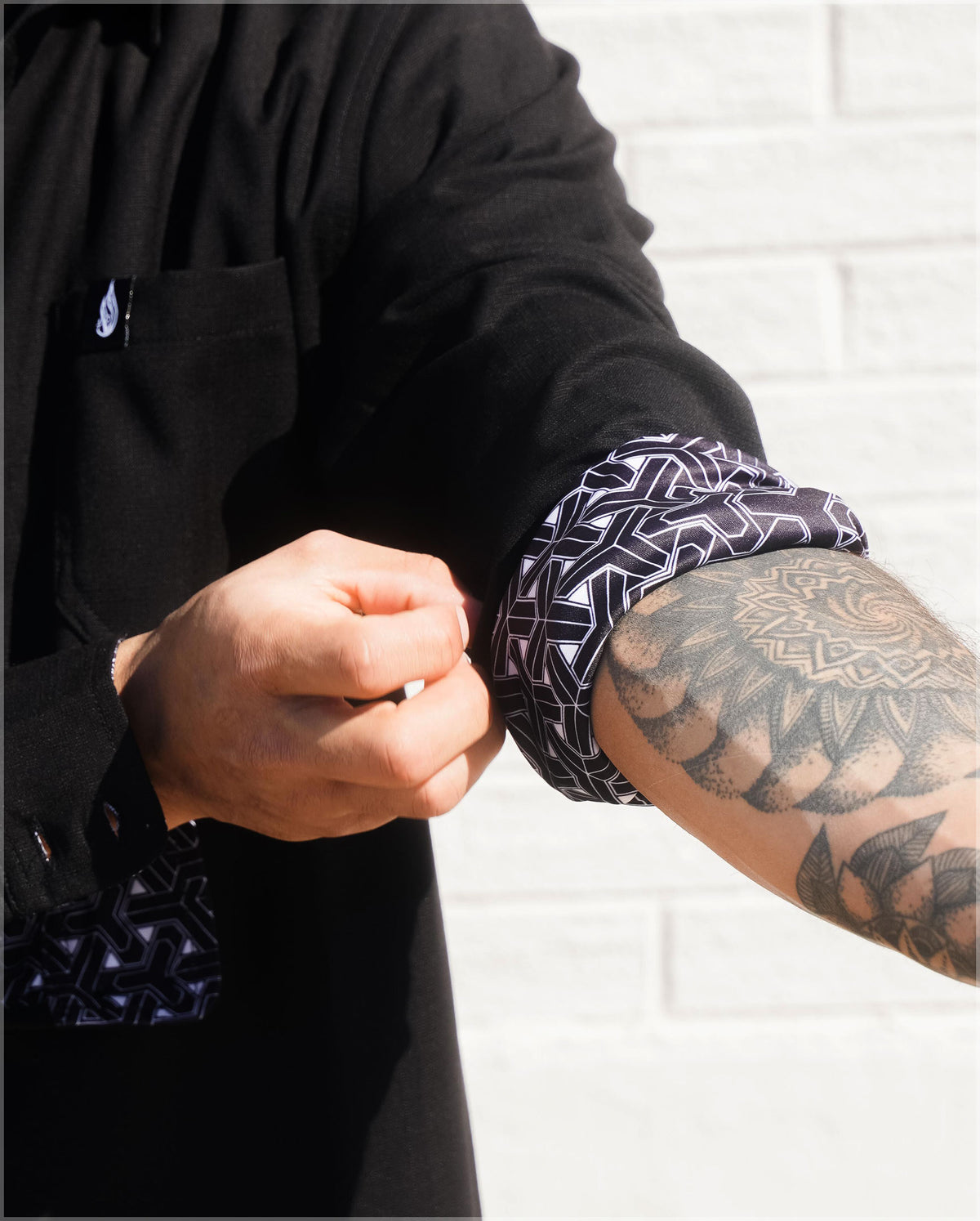 Tesselate Black Button Down Shirt by Kimi Takemura