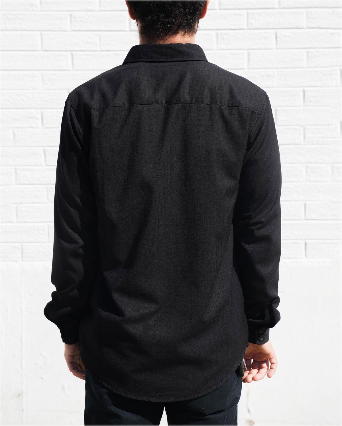 Tesselate Black Button Down Shirt by Kimi Takemura