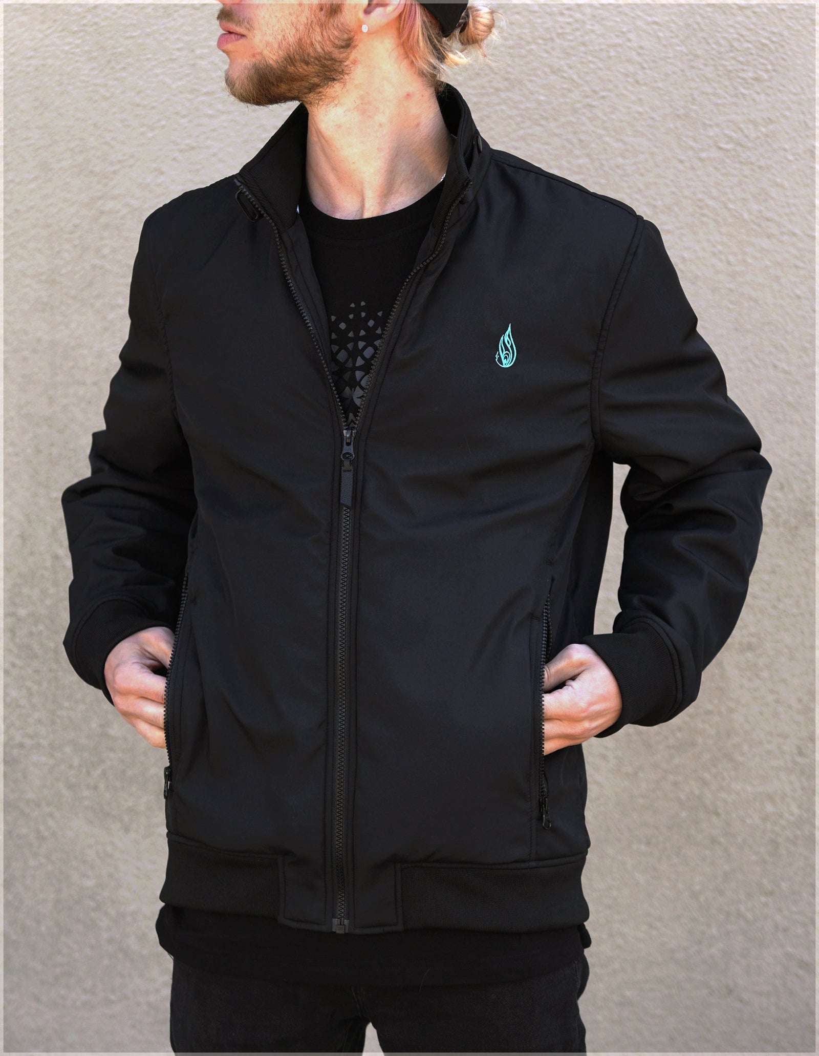 Swallowtail Tiger Funnel Neck Bomber by Android Jones