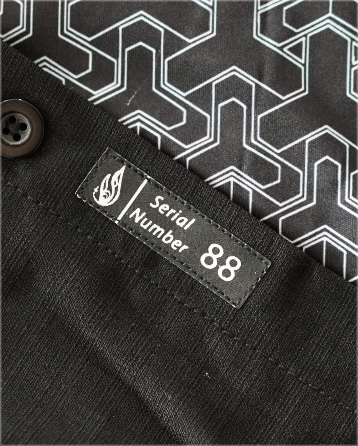 Tesselate Black Button Down Shirt by Kimi Takemura