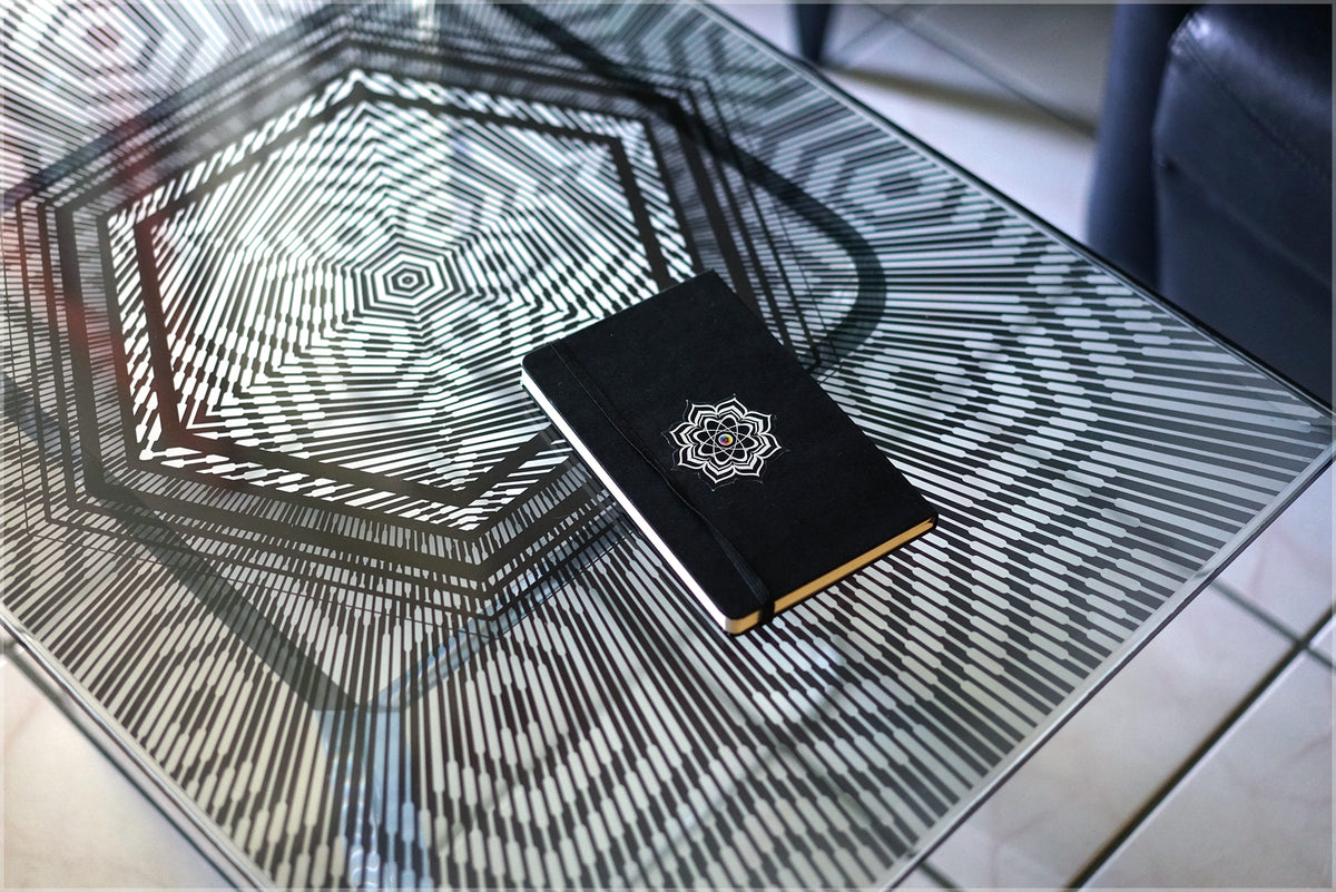 Hexagon Lattice Glass &amp; Resin Transparent Surface by Cassady Bell