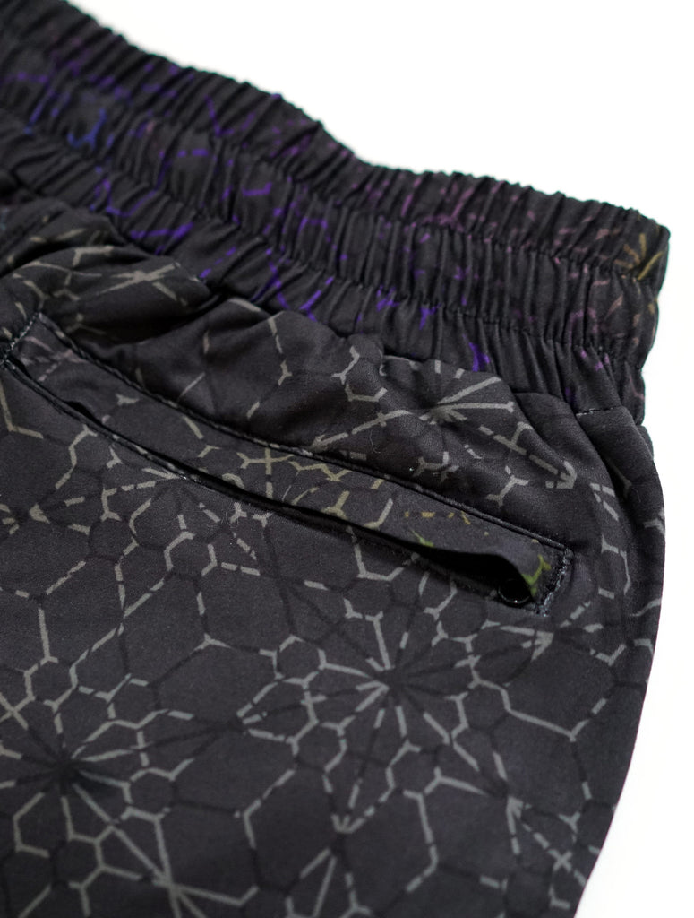Black Rainbow Lightweight Stretch Joggers by Threyda