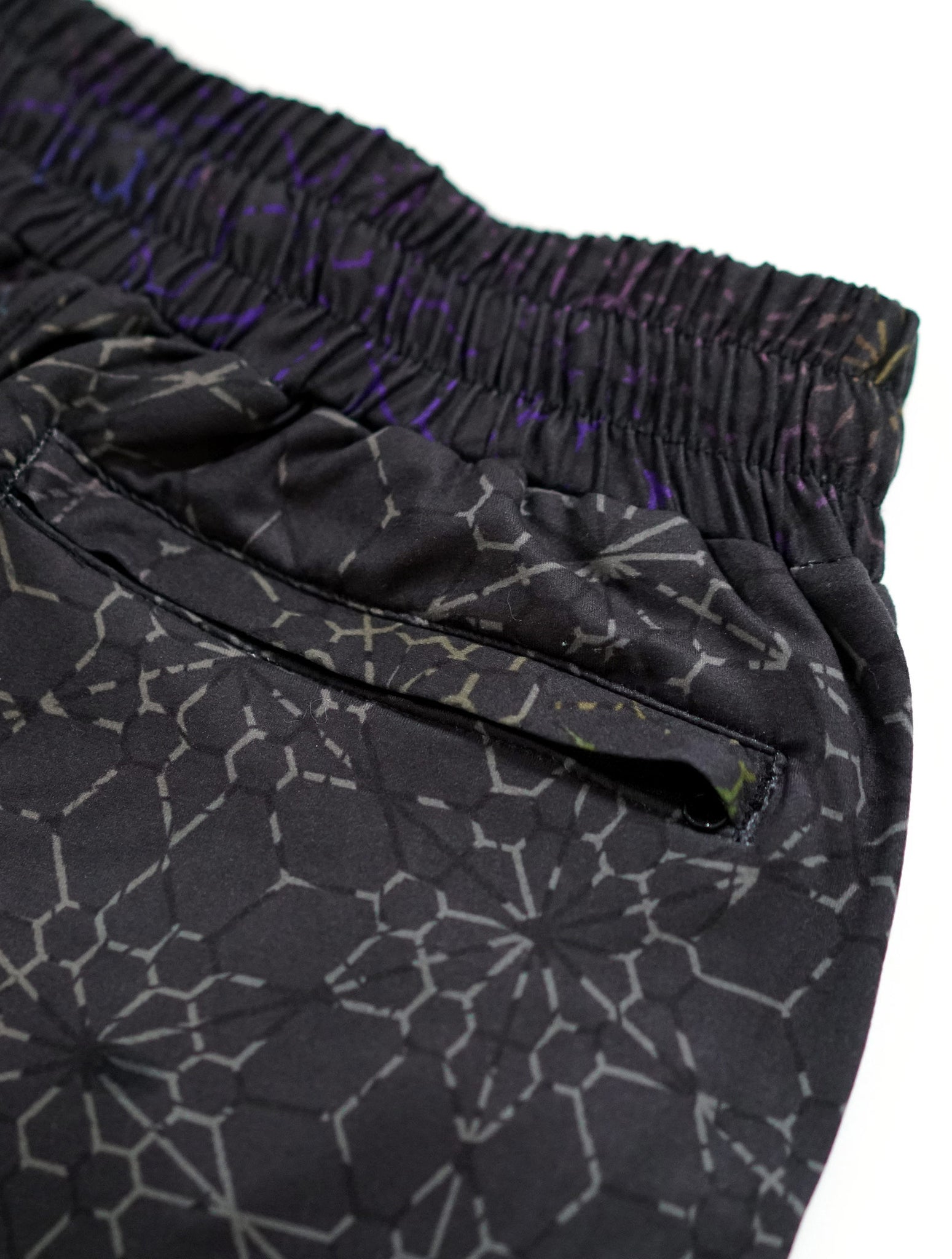 Black Rainbow Lightweight Stretch Joggers by Threyda
