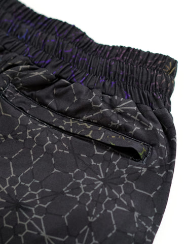 Black Rainbow Lightweight Stretch Joggers by Threyda