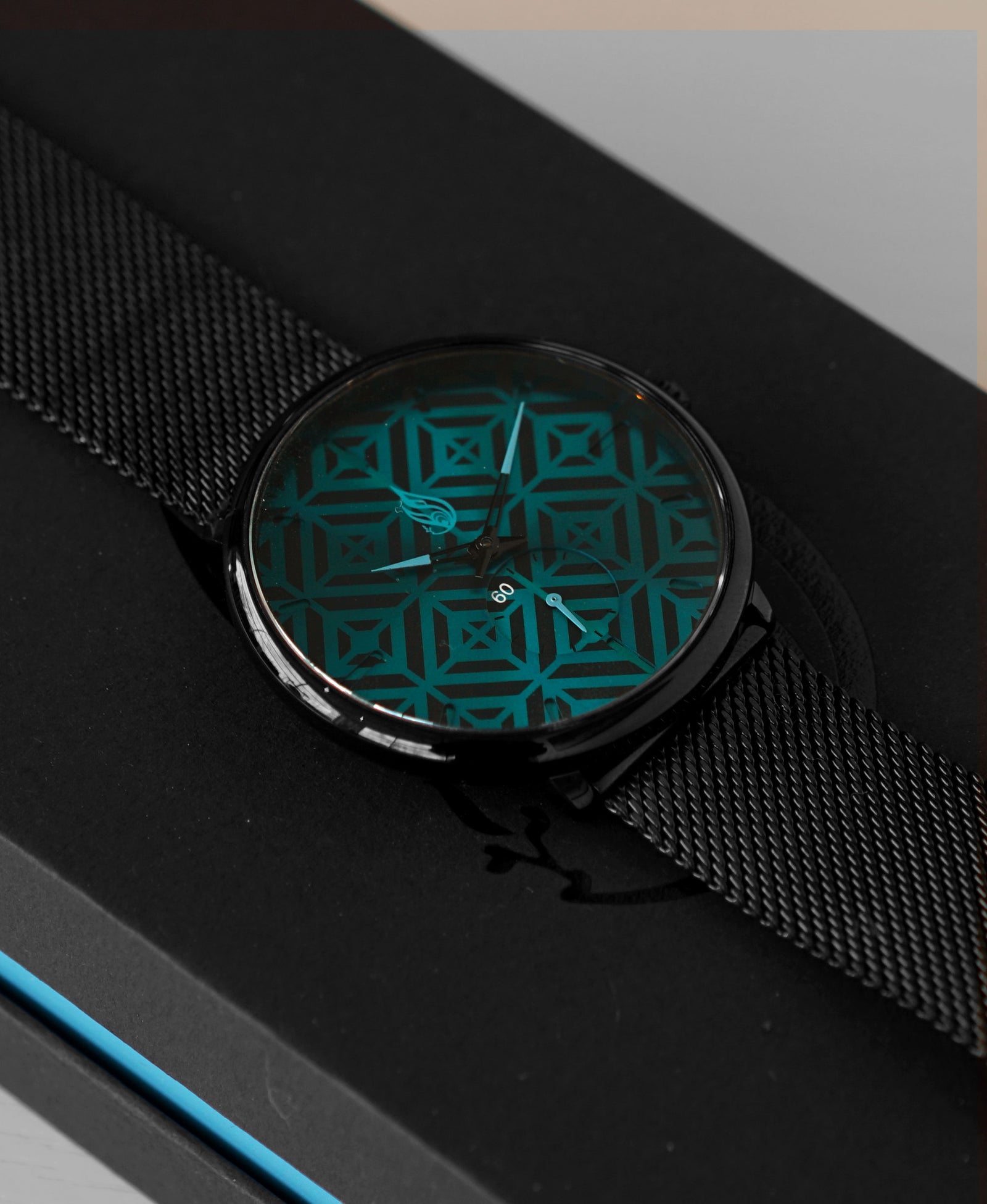 Coral Sapphire Crystal Watch by Threyda