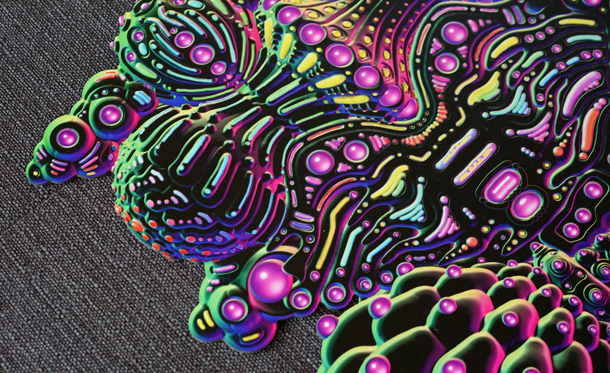 Freeformation Dark Mode Aluminum Diecut Print by Ben Ridgway