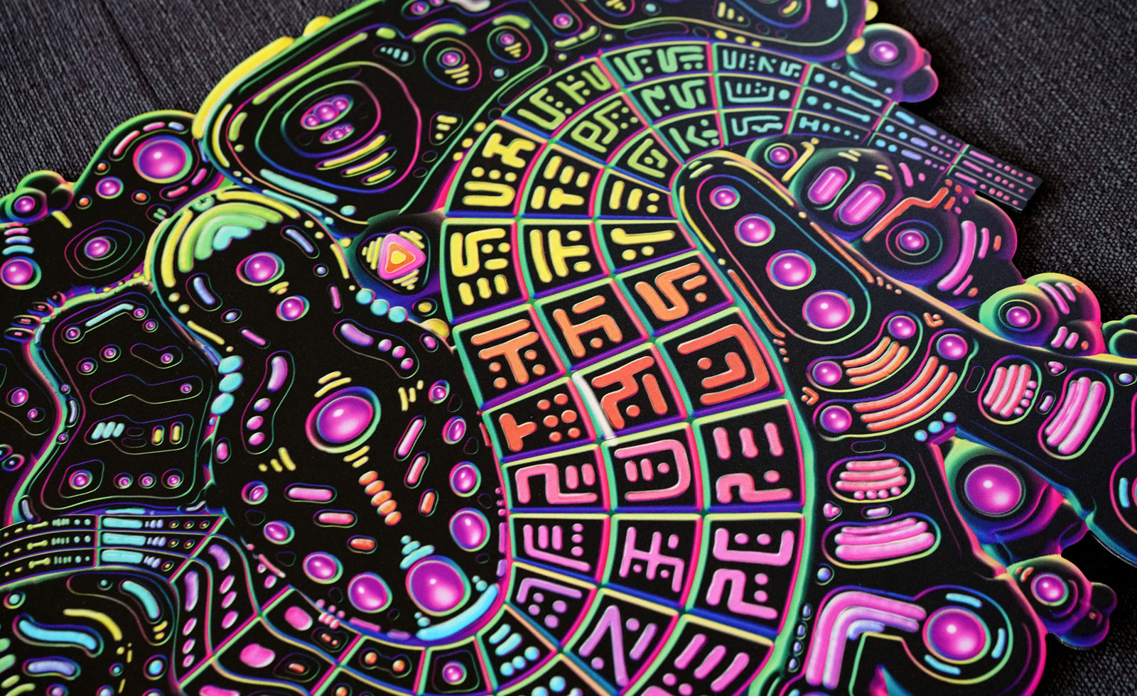 Freeformation Dark Mode Aluminum Diecut Print by Ben Ridgway