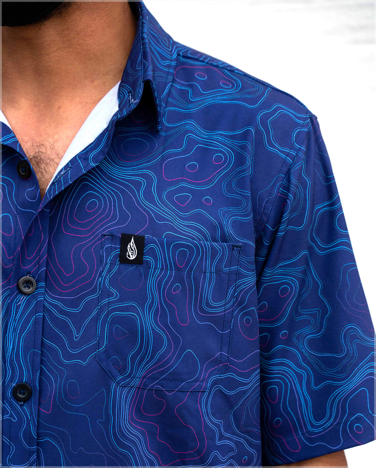 Elevation Short Sleeve Button Down Shirt by Threyda