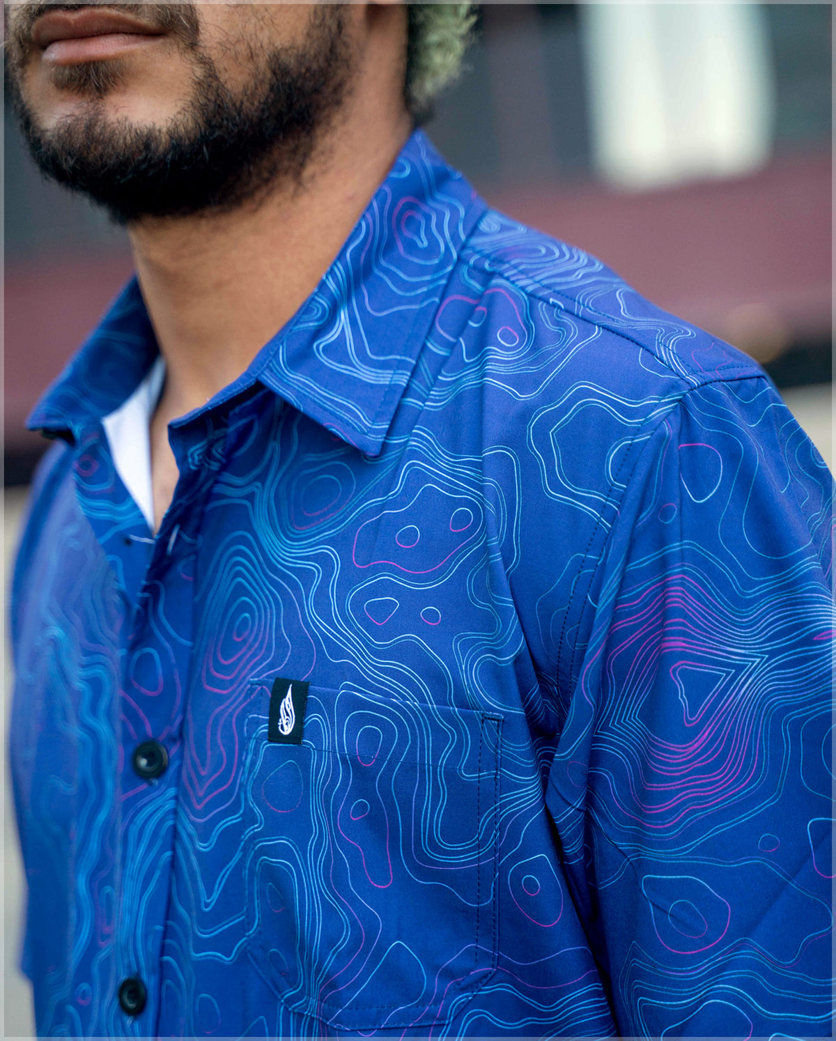Elevation Short Sleeve Button Down Shirt by Threyda