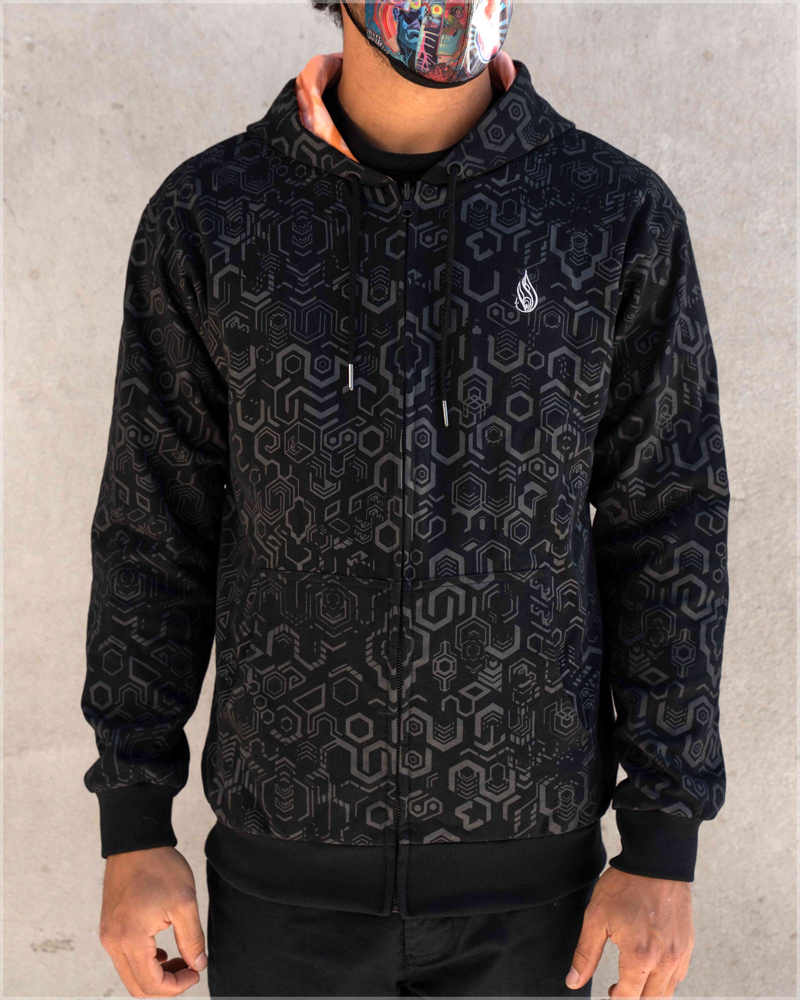 Entanglement Midweight Reversible Hoodie by Fabian Jimenez