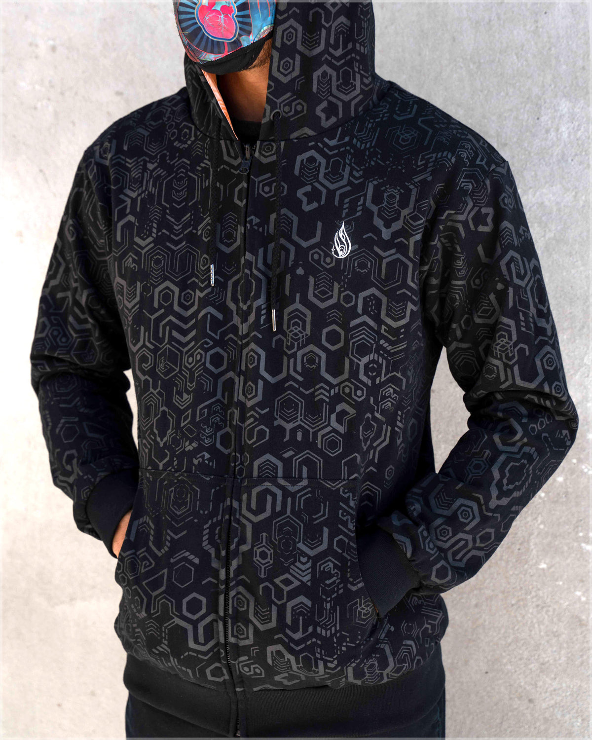 Entanglement Midweight Reversible Hoodie by Fabian Jimenez