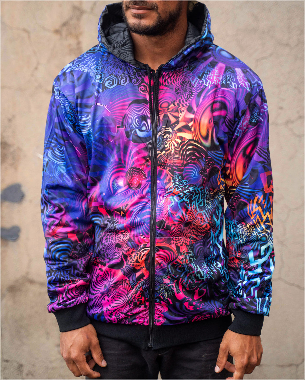 Neon Reversible Hoodie by Fabian Jimenez