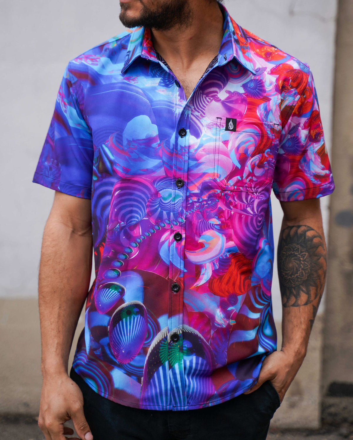 Eye Candy Short Sleeve Button Down by Fabian Jimenez