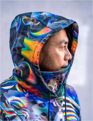 Prismatic Argon Pullover Jacket by Fabian Jimenez