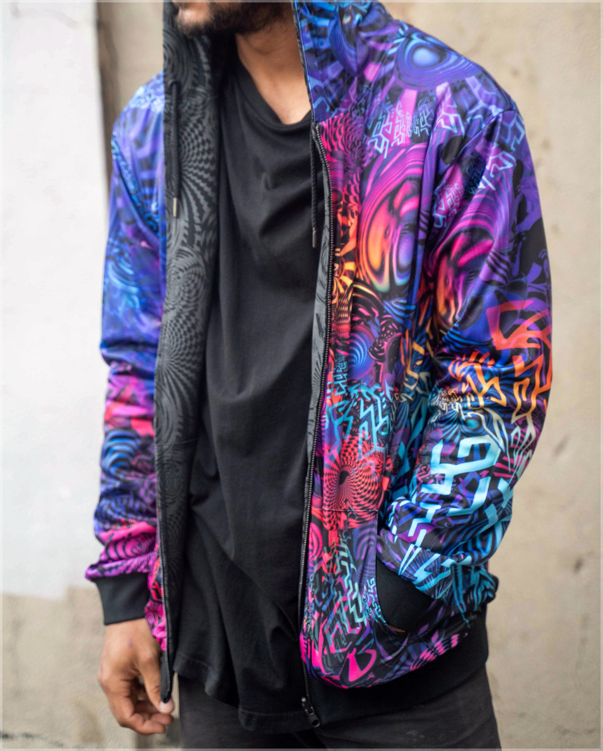 Neon Reversible Hoodie by Fabian Jimenez