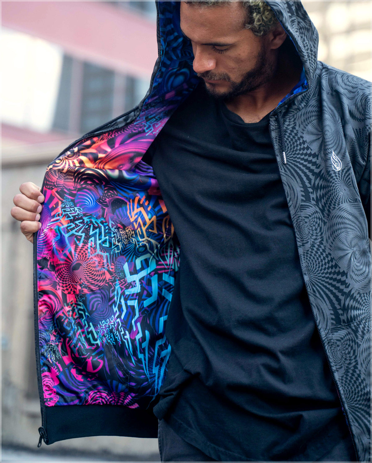 Neon Reversible Hoodie by Fabian Jimenez