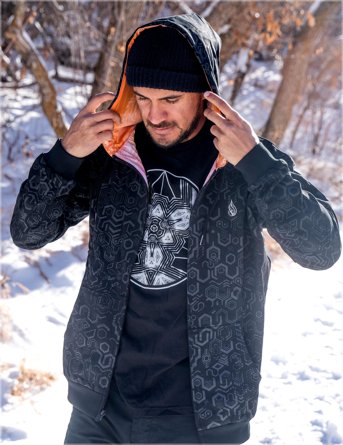 Entanglement Midweight Reversible Hoodie by Fabian Jimenez